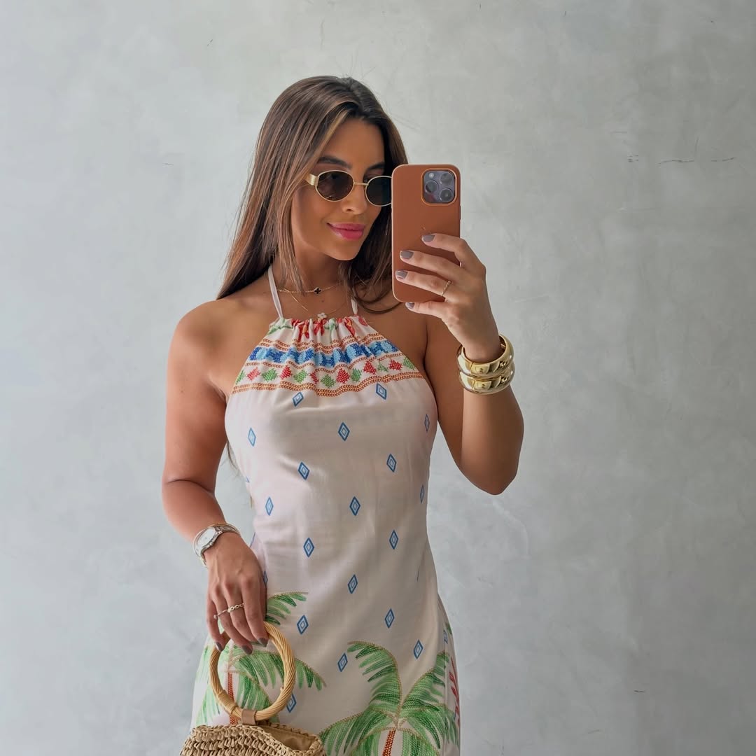 Vestido Jardim Tropical